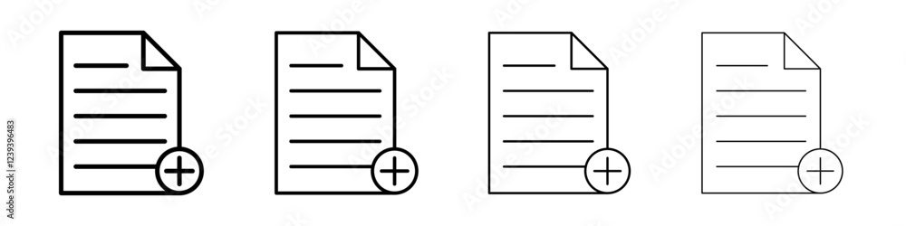 Add document icon Flat illustration sign Add document icon Flat illustration sign