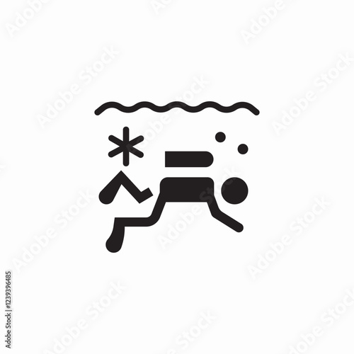 male diver icon sign vector