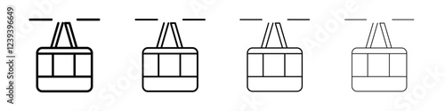 aerial tramway icon Flat illustration sign