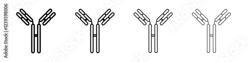 Antibody icon Flat illustration sign