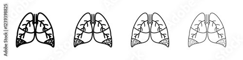 Asthma icon Flat illustration sign