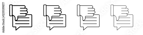 bad feedback icon Flat illustration sign
