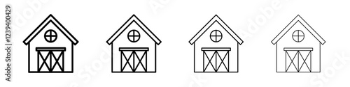Barn icon Flat illustration sign