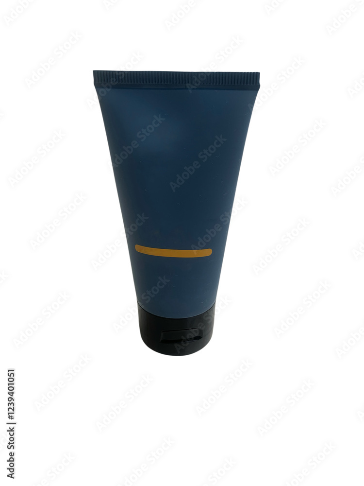 A blank plastic tube of cream isolated on a white background