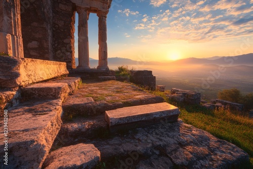 Discover Via XXV Luglio in Ortigia Island, a path lined with majestic, ancient Sicilian pillars that recall Syracuse's Apollo Temple photo