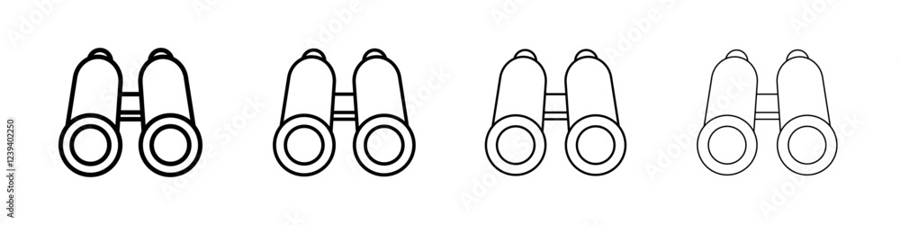 Binoculars icon Flat illustration sign Binoculars icon Flat illustration sign