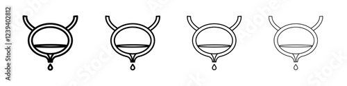 Bladder flush icon Flat illustration sign
