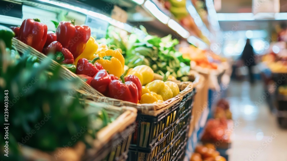 Fresh produce in a market basket Fresh produce in a market basket