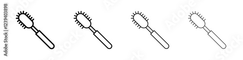 Bottle sweeper cleaning brush icon Flat illustration sign
