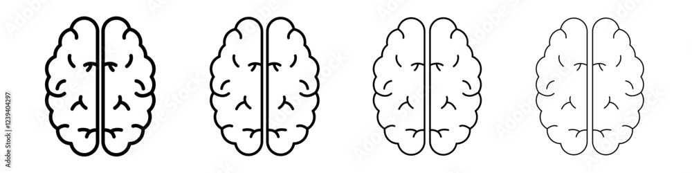 Brain icon Flat illustration sign Brain icon Flat illustration sign