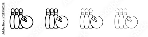 Bowling icon Flat illustration sign