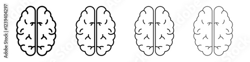 Brain icon Flat illustration sign