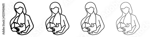 Breastfeeding icon Flat illustration sign