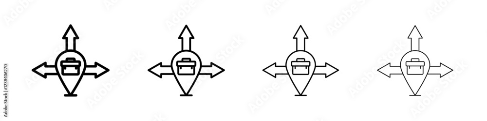 Business expansion icon Flat illustration sign Business expansion icon Flat illustration sign