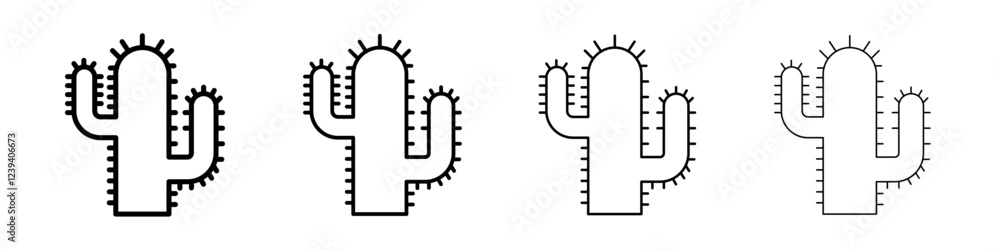 Cactus icon Flat illustration sign Cactus icon Flat illustration sign