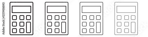 Calculator icon Flat illustration sign