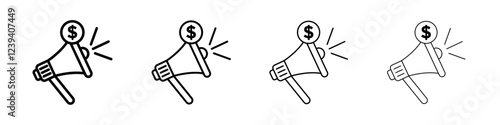Campaign icon Flat illustration sign