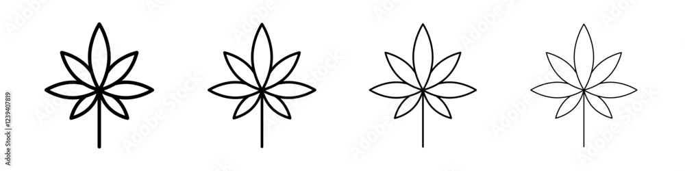 Cannabis leafs icon Flat illustration sign Cannabis leafs icon Flat illustration sign