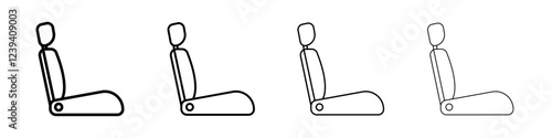 Car seat icon Flat illustration sign