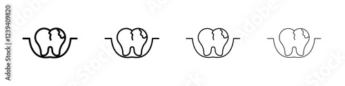 Cavities icon linear logo isolated
