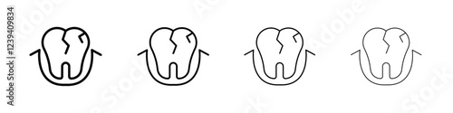 Cavities icon linear logo isolated