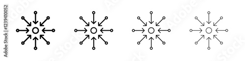 Centralized icon linear logo isolated