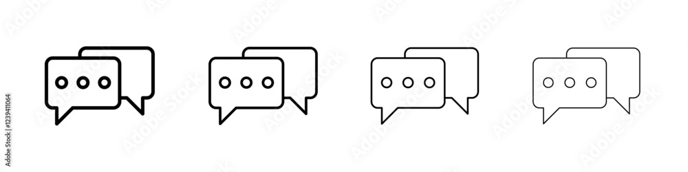 Chat icon linear logo isolated Chat icon linear logo isolated