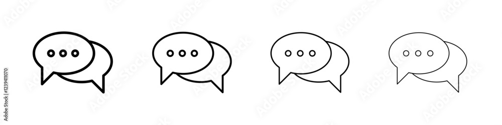 Chat icon linear logo isolated Chat icon linear logo isolated