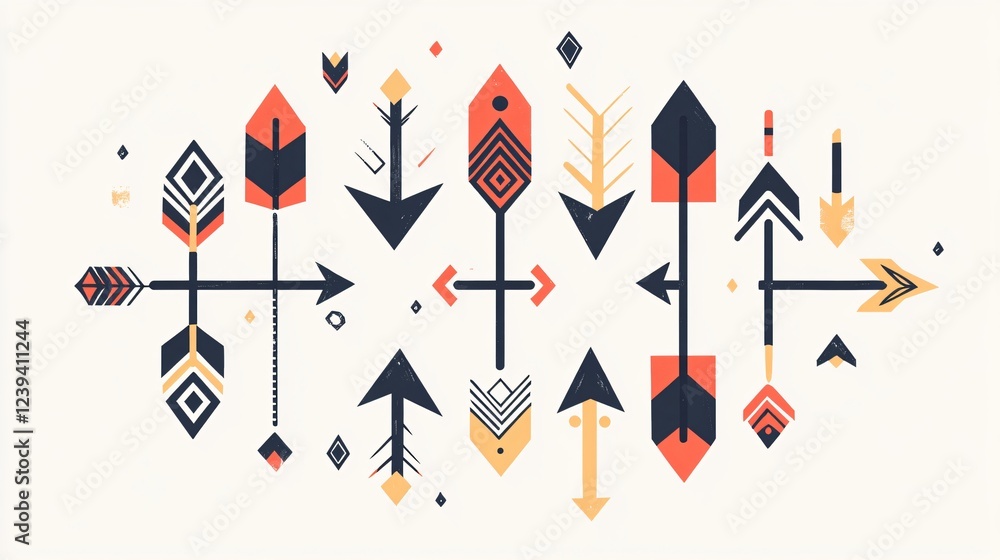Geometric Arrow Shapes Design for Commercial and Personal Use Geometric Arrow Shapes Design for Commercial and Personal Use