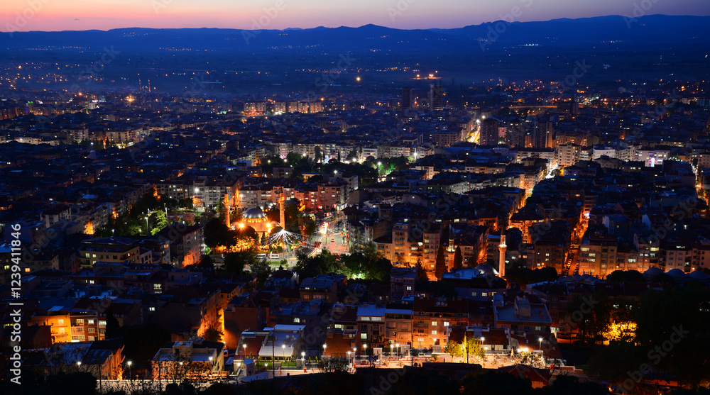 Fototapeta premium A panorama view from Manisa, Turkey