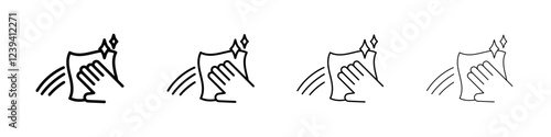 Clean icon linear logo isolated