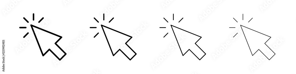 Click icon linear logo isolated Click icon linear logo isolated