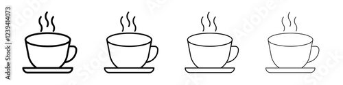 Coffee icon linear logo isolated