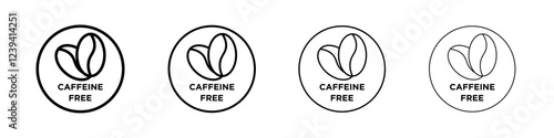 coffeine free icon linear logo isolated