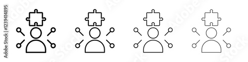 Complexity icon linear logo isolated