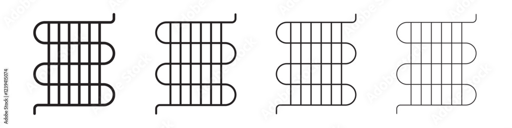 Condenser coil icon linear logo isolated Condenser coil icon linear logo isolated