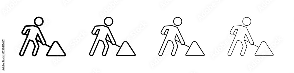 Obraz premium Construction icon linear logo isolated