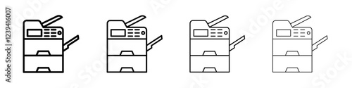 Copy machine icon linear logo isolated
