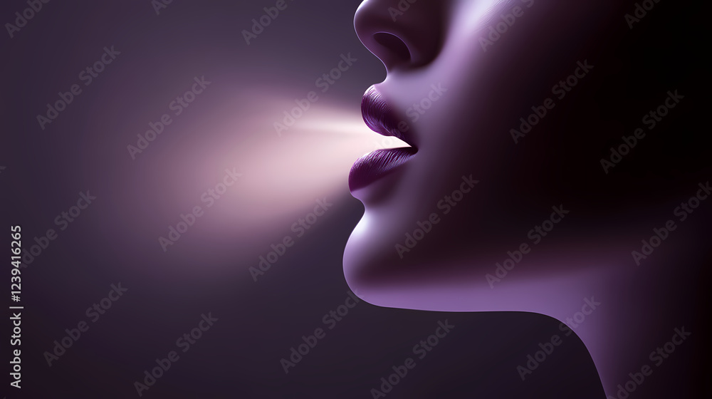 Obraz premium gentle gradient purple light