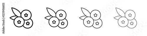 Cranberry icon linear logo isolated