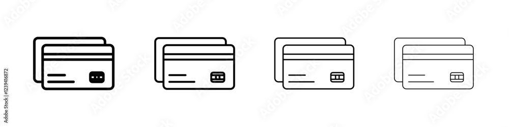 Credit card icon linear logo isolated Credit card icon linear logo isolated