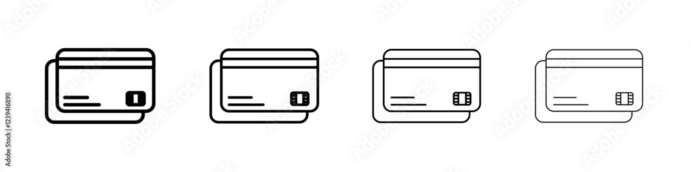Credit card icon linear logo isolated Credit card icon linear logo isolated