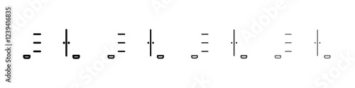 Credenza icon linear logo isolated