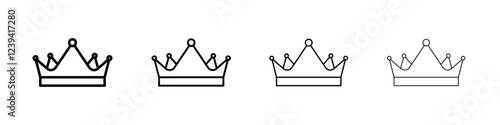 Crown icon linear logo isolated