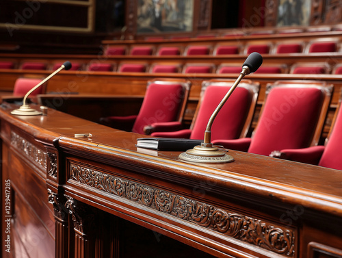Micro de l'hémicycle de l'Assemblée Nationale à Paris