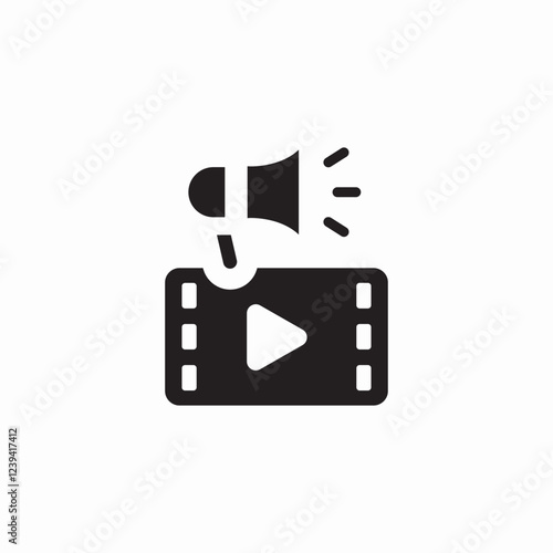 video announcement icon sign vector