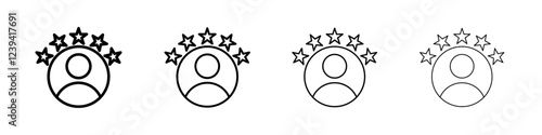 Customer loyalty icon linear logo isolated