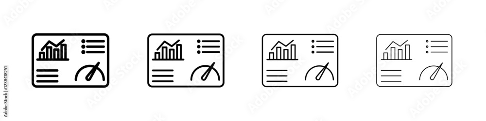Dashboard icon linear logo isolated Dashboard icon linear logo isolated
