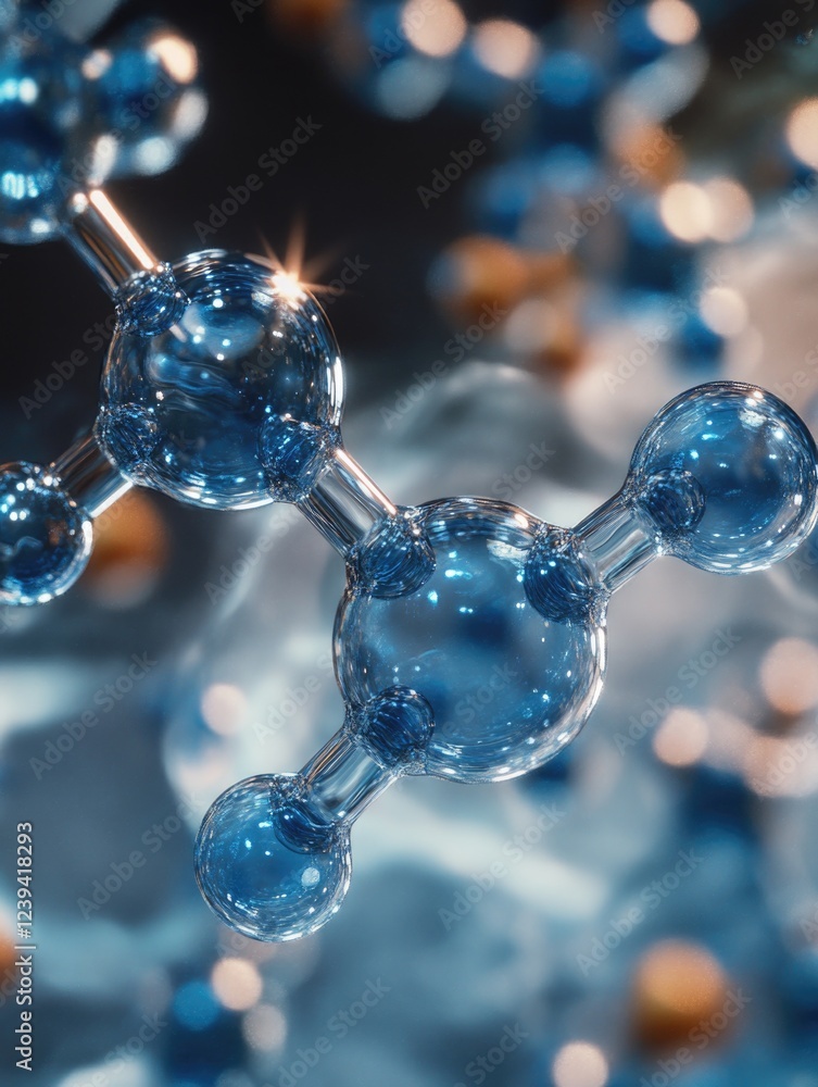 Close up of a molecular model showing the diamond lattice pattern characteristic of carbon atoms in graphite. Highly detailed 3D rendering. Close up of a molecular model showing the diamond lattice pattern characteristic of carbon atoms in graphite. Highly detailed 3D rendering.
