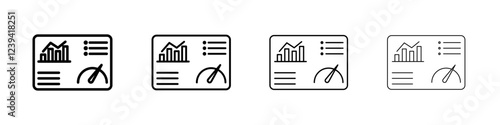 Dashboard icon linear logo isolated